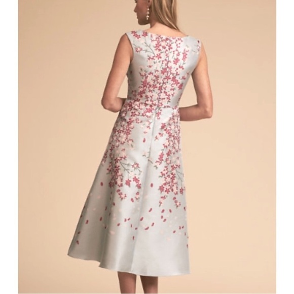 Anthropologie BHLDN Cherry Blossom Blue A Line Agie Dress 6 - Picture 5 of 11